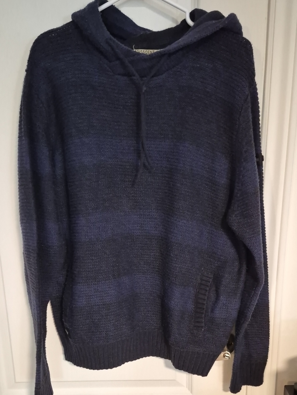 Men's Hooded Crewneck Sweater in Navy